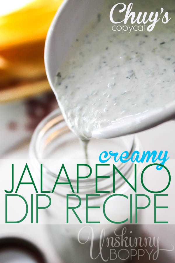 Chuys Copycat Creamy Jalapeno Dip Recipe Unskinny Boppy