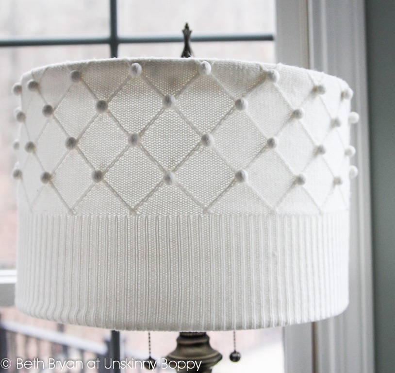 DIY Sweater turned into a lampshade