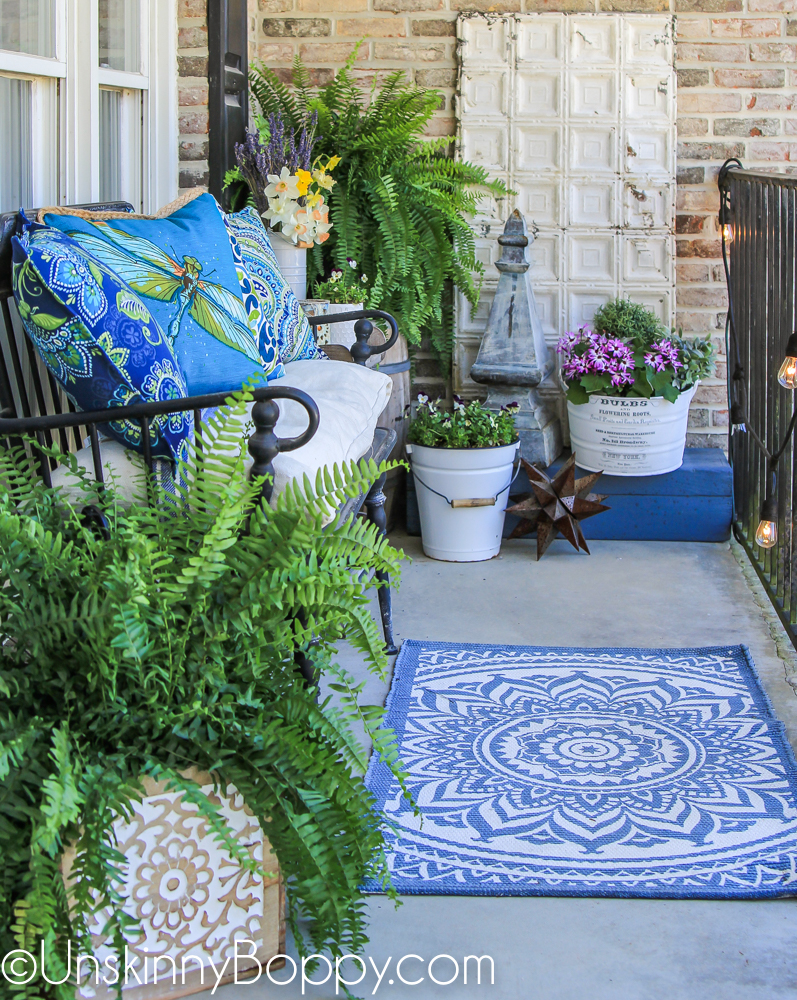 How to decorate front porch for Spring-6