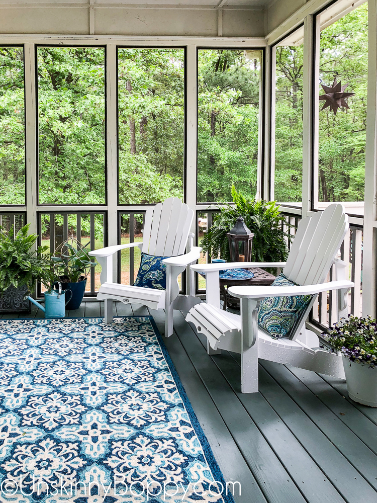 Screened In Back Porch Decorating Ideas With Swinging Day Bed